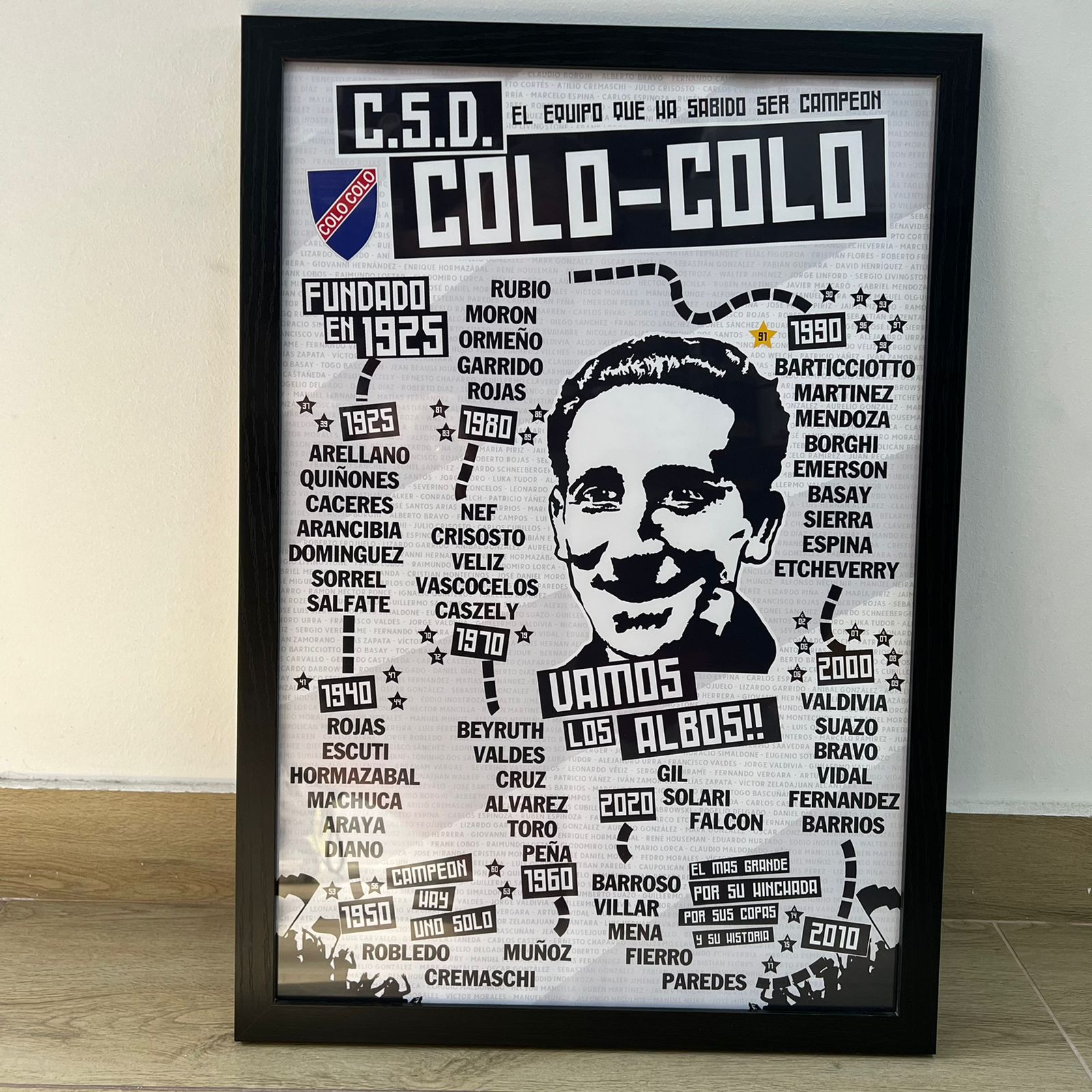 Cuadro Jugadores Historicos (30x40 cm)