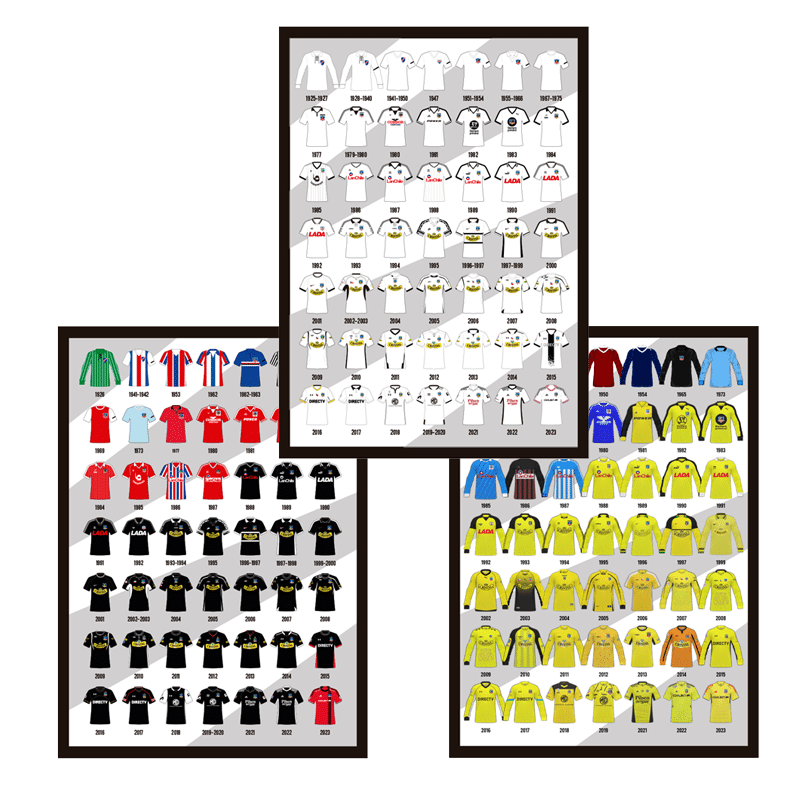 3 Cuadros Camisetas Historicas 1925-2025