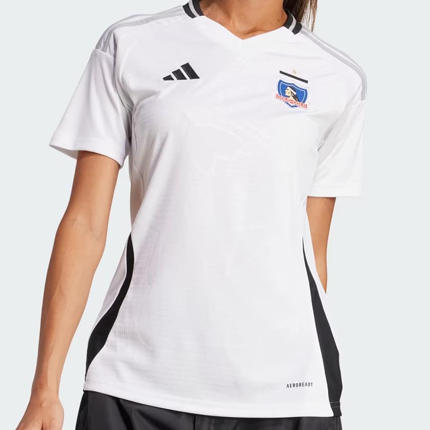 Camiseta Local Mujer ColoColo 2025 Adidas Oficial Con Nombre y Numero