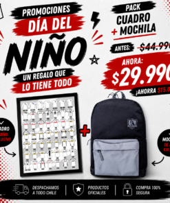 Pack Mochila + Cuadro Camisetas Historicas Local