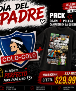 Pack Polera "Campeon en la Quiebra" + Cojin 45 cm